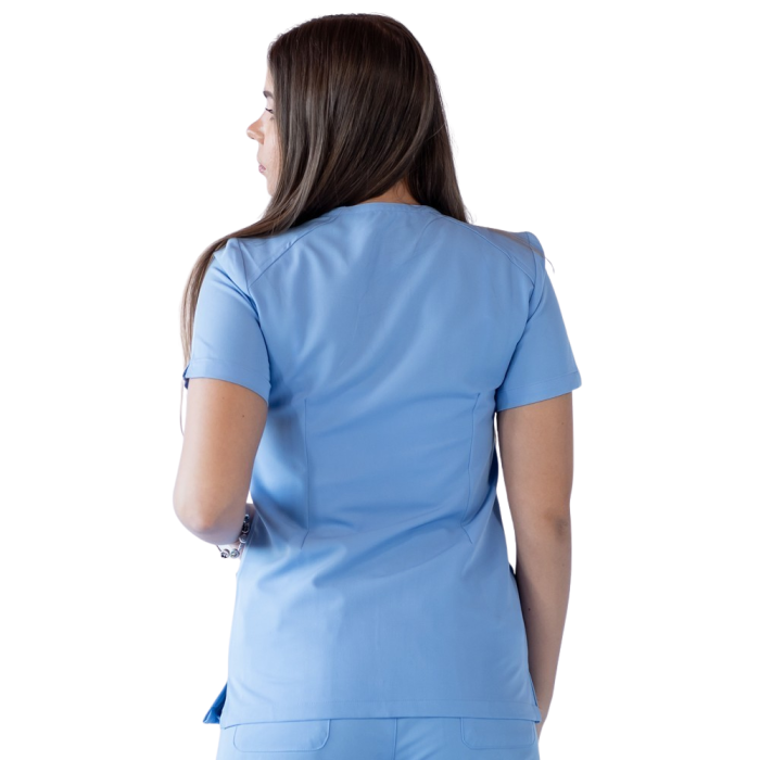 Bluza medicala unisex Lotus Flex stretch - Albastru Ciel [5]