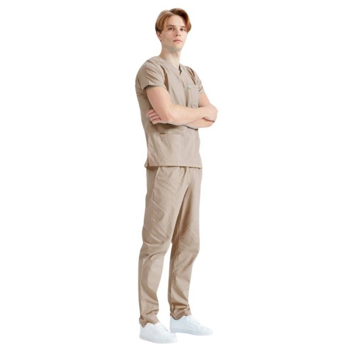 Costum medical bej unisex - Model Classic Flex [3]