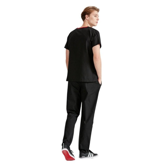 Costum medical negru unisex - Model Classic Flex [5]