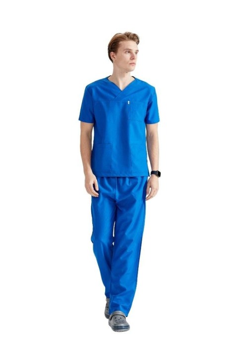 Costum medical unisex albastru royal [6]