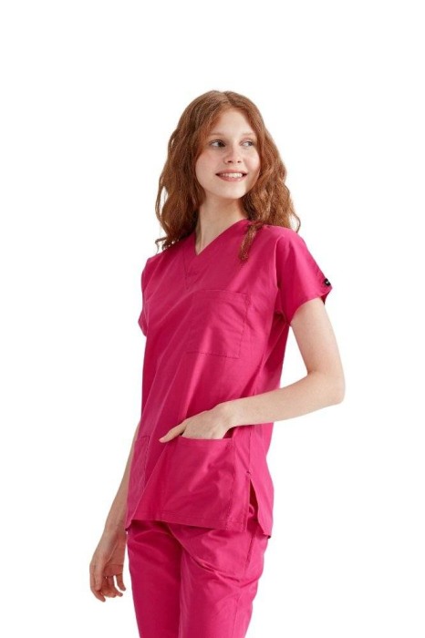 Costum medical unisex fucsia [3]