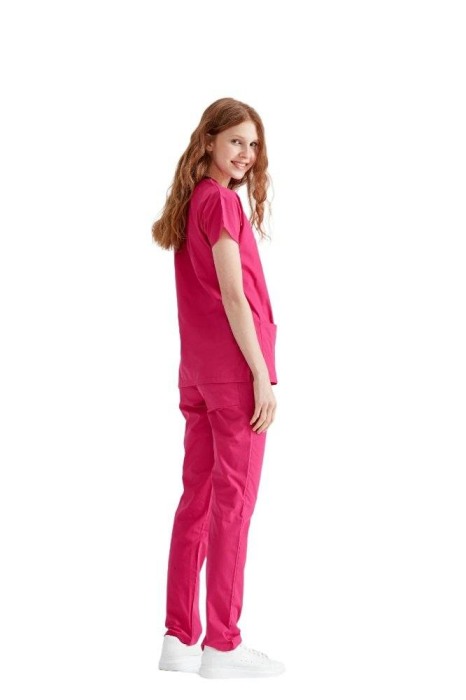 Costum medical unisex fucsia [2]
