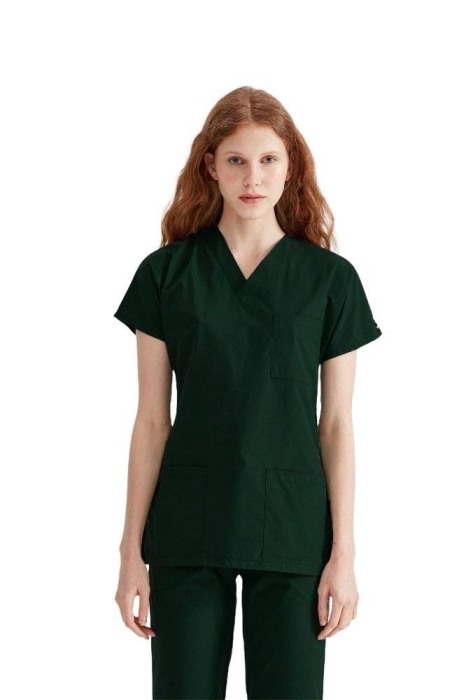 Costum medical unisex verde inchis [4]