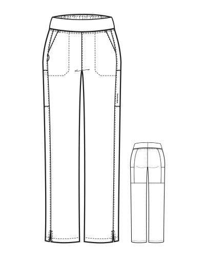 Pantaloni medicali dama WonderWink PRO verde inchis [2]