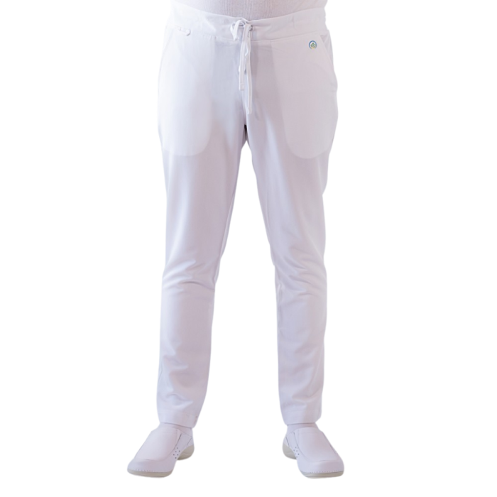 Pantaloni medicali unisex Lotus Flex stretch - Alb [3]