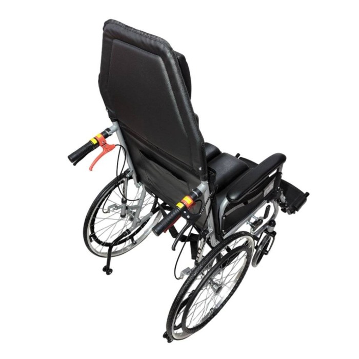 Scaun cu rotile pliabil cu tetiera si vas de toaleta multifunctional [2]