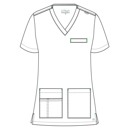 Bluza medicala unisex Lotus Flex stretch - Aqua [2]