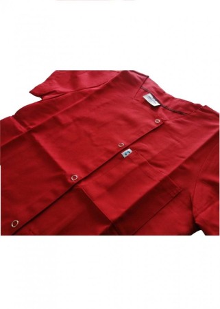 Bluza medicala cu capse- rosu [3]