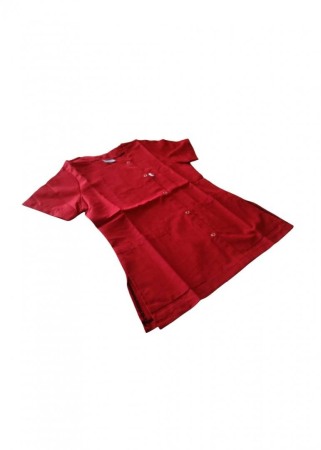 Bluza medicala cu capse- rosu [5]