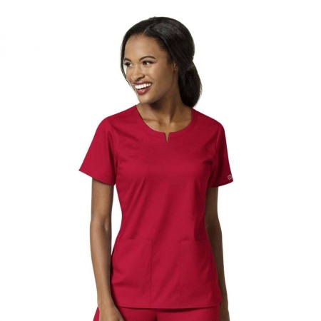 PANTALONI SI BLUZE MEDICALE - Bluza medicala dama WonderWink PRO rosu