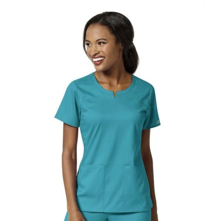 PANTALONI SI BLUZE MEDICALE - Bluza medicala dama WonderWink PRO turcoaz