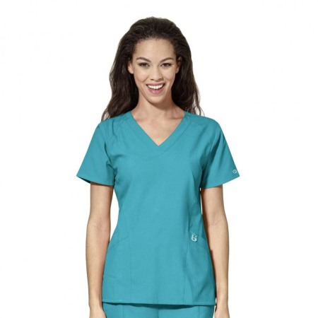 PANTALONI SI BLUZE MEDICALE - Bluza medicala dama WonderWink W123 turcoaz