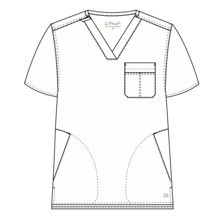 Bluza medicala unisex Lotus Flex stretch - Albastru Ciel [2]