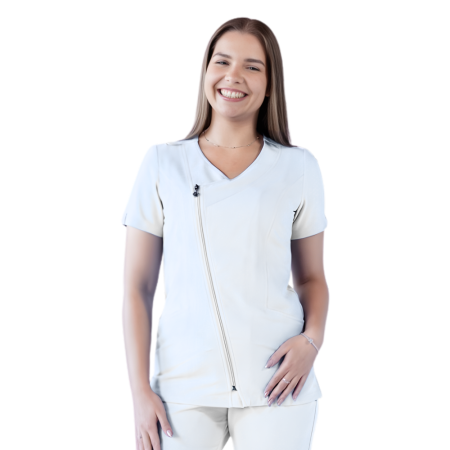 COSTUME MEDICALE - Bluza medicala unisex Lotus Flex stretch - Alb