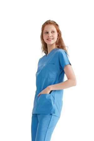 Costum medical unisex albastru [3]