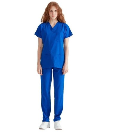 Costum medical unisex albastru royal