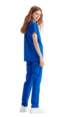 Costum medical unisex albastru royal [2]