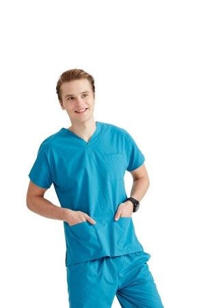 Costum medical unisex albastru turcoaz [1]
