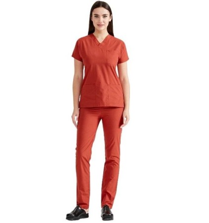 UNIFORME SI SABOTI MEDICALI - Costum medical unisex rosu