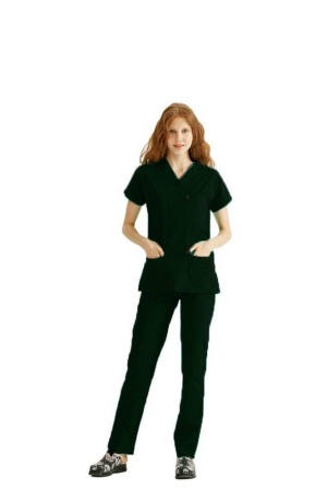 Costum medical unisex verde inchis [4]