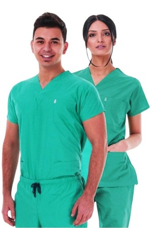 Costum medical unisex verde turcoaz [2]