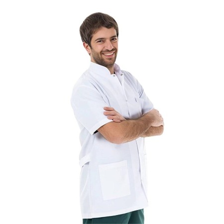 Halat scurt pentru barbati cu maneca scurta si guler tip tunica [1]