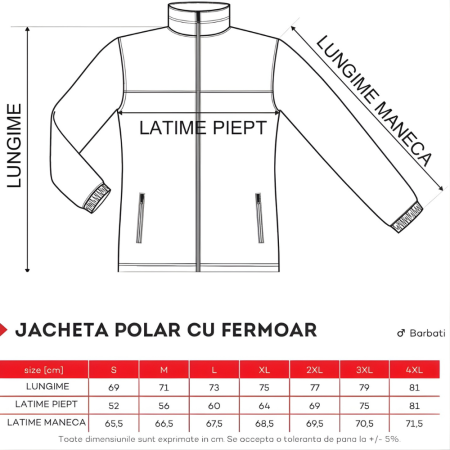 Jacheta polar cu fermoar pentru barbati Bleumarin [1]