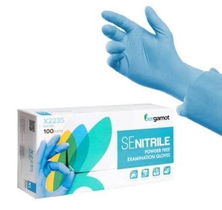 SALTELE ANTIESCARE - Manusi nitril nepudrate albastre