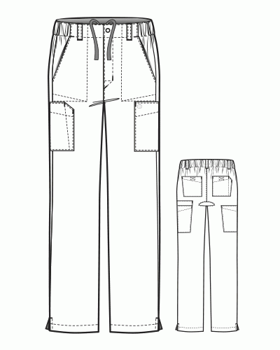 Pantaloni barbati WonderWink W123 gri petrol [1]