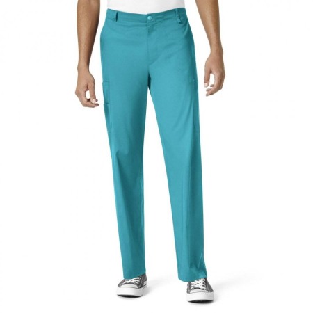 PANTALONI SI BLUZE MEDICALE - Pantaloni medicali barbati WonderWink PRO turcoaz