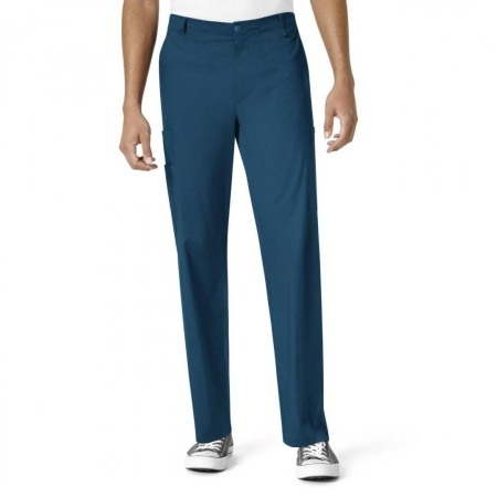 PANTALONI SI BLUZE MEDICALE - Pantaloni medicali barbati WonderWink PRO verde inchis