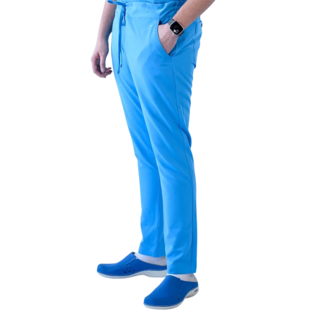 Pantaloni medicali unisex Lotus Flex stretch - Albastru Deschis [1]