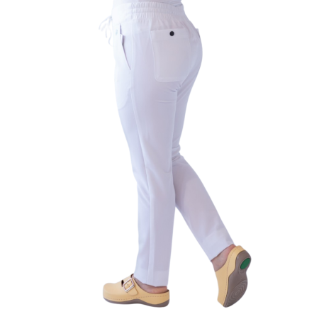 Pantaloni medicali unisex Lotus Flex stretch - Alb [1]