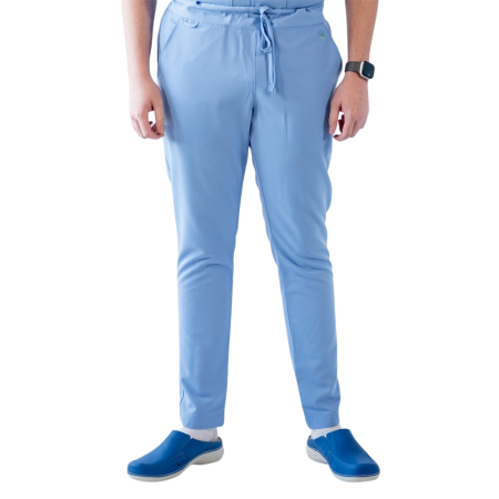 PANTALONI SI BLUZE MEDICALE - Pantaloni medicali unisex Lotus Flex stretch - Albastru Ciel