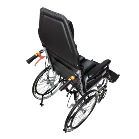 Scaun cu rotile pliabil cu tetiera si vas de toaleta multifunctional [1]