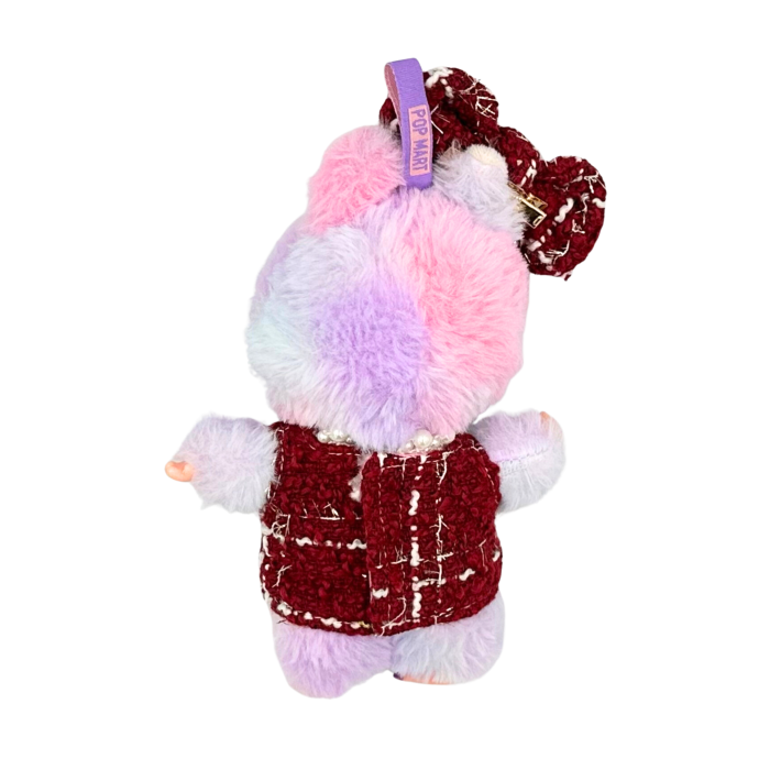 Set imbracaminte pentru papusi sau Labubu 17 cm, elegant, alcatuit din rochie eleganta grena si agrafa fundita [4]