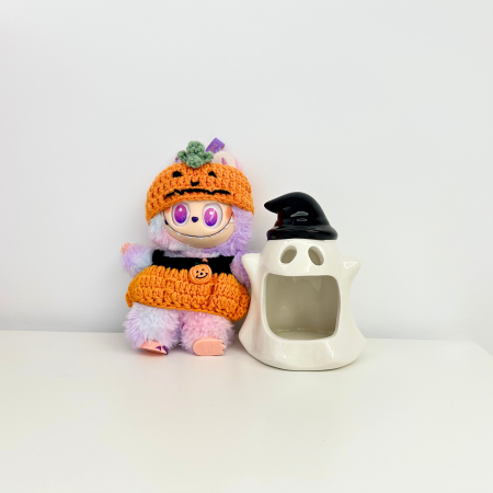 Set îmbrăcăminte pentru păpuși sau pentru Labubu de 17 cm, model pentru Halloween, alcătuit din două piese croșetate [3]