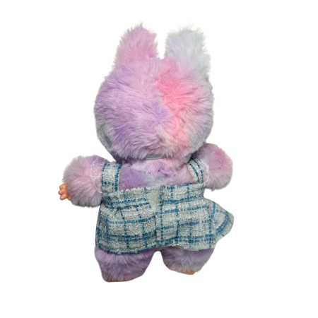 Set îmbrăcăminte pentru păpuși sau Labubu de 17 cm, model deosebit alcătuit din rochie elegantă și bentiță fundiță, albastru [3]