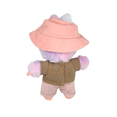 Set îmbrăcăminte pentru păpuși sau pentru Labubu de 17 cm, model alcătuit din trei piese, culori pastelate, bumbac de calitate [1]