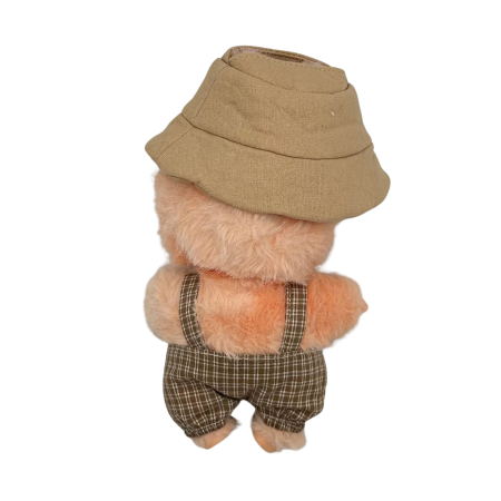 Set îmbrăcăminte pentru păpuși sau pentru Labubu de 17 cm, model casual, alcătuit din trei piese, bej și maro, bumbac de calitate [1]