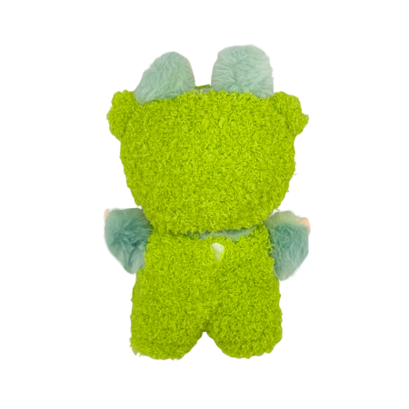 Set îmbrăcăminte pentru păpuși sau pentru Labubu de 17 cm, model broscuță, alcătuit din salopetă și căciula asortată [2]