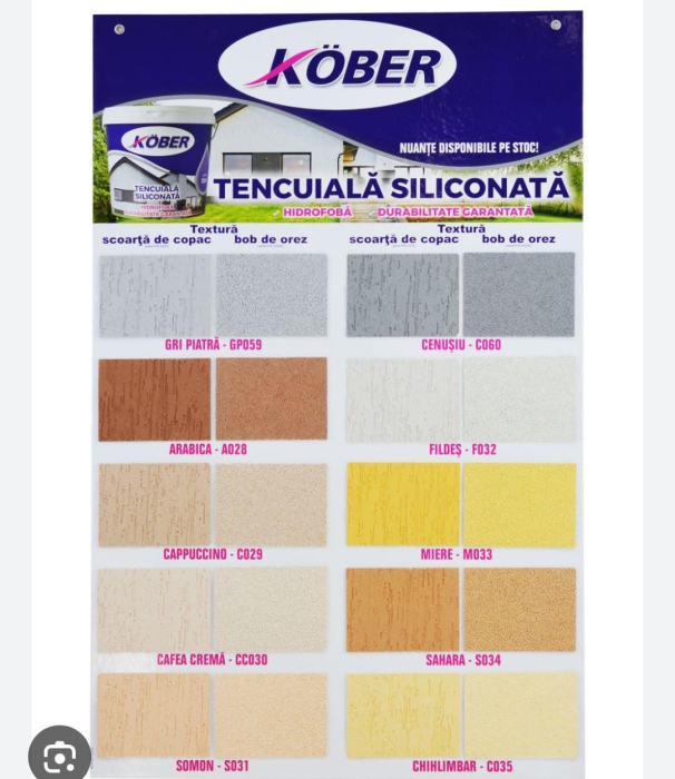 Tencuiala decorativa siliconata Kober Profesional, structurata,interior / exterior, 25 kg [2]