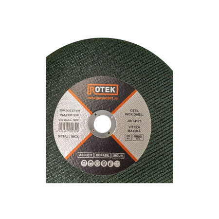 Disc de taiat metal/inox 230x2x22.23 mm, Rotek,set 10 buc [1]