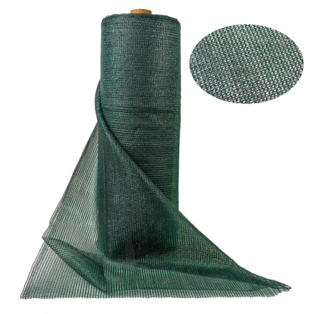 Sfori,franghii si plase - Plasa Umbrire HDPE UV Verde 80 Densitate 2x50 m Evotools 653159