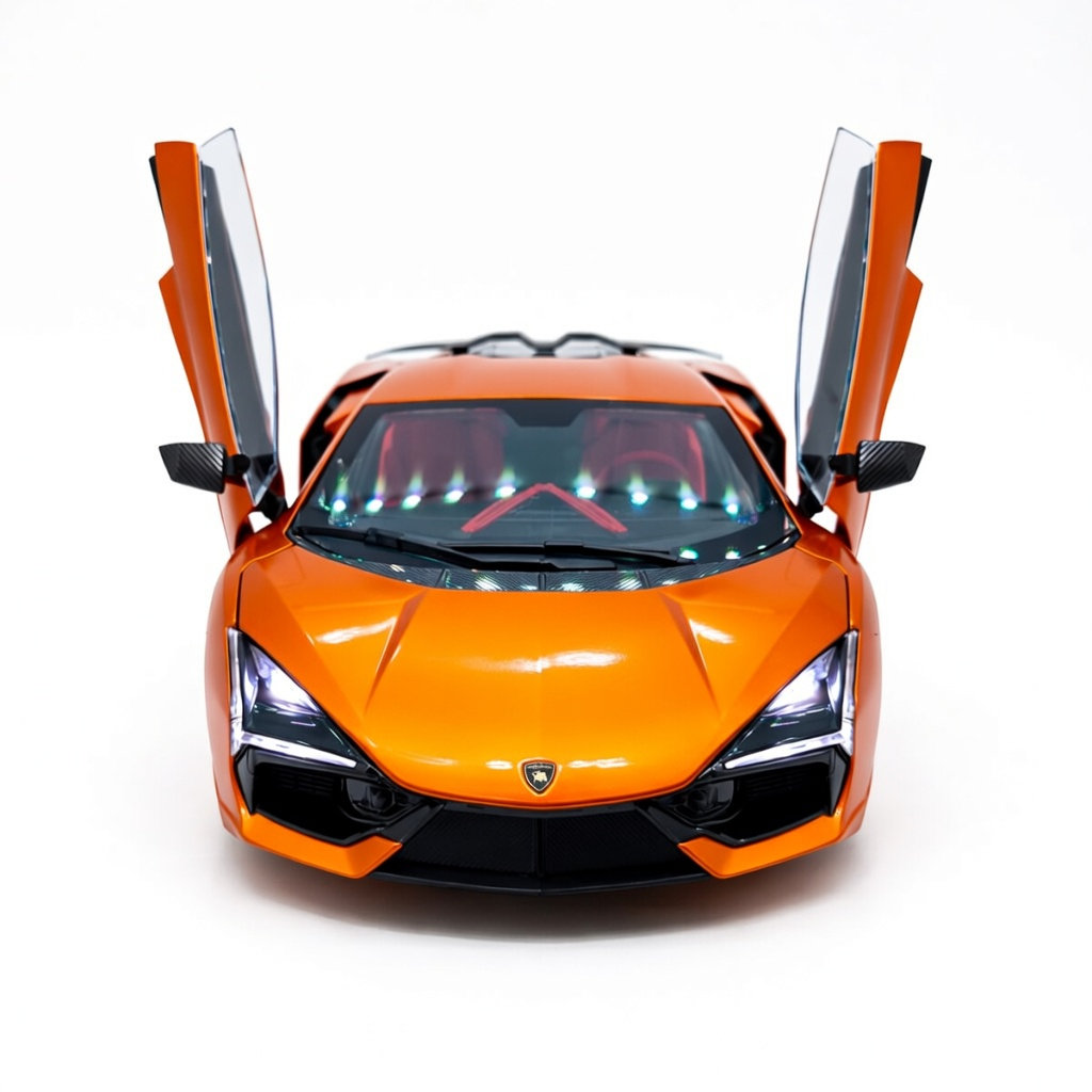 Machetă Auto Lamborghini Revuelto Portocaliu, Metal, Scara 1:24 [5]