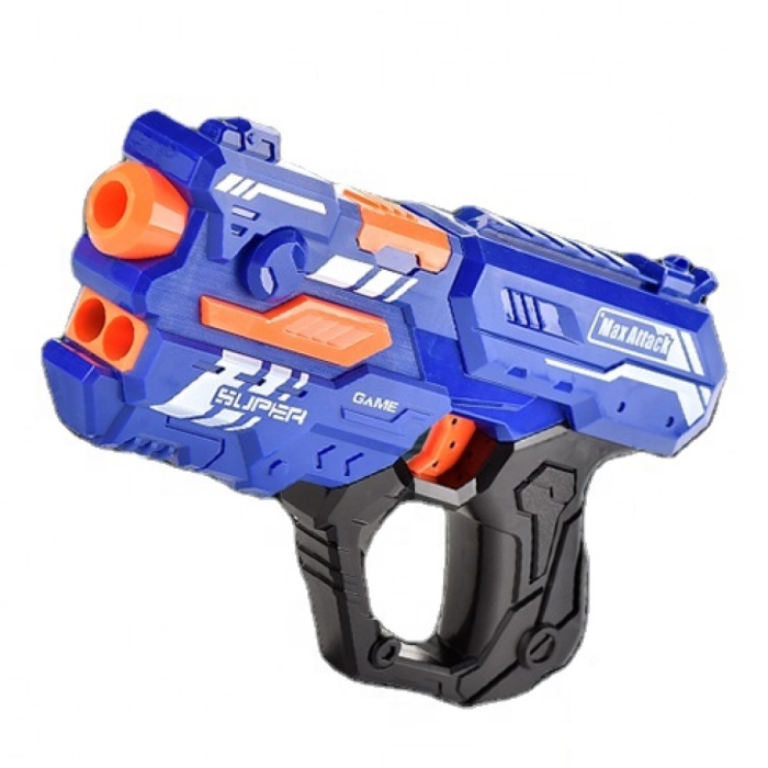 Pistol tip NERF GUN de jucărie cu gloanțe moi EVA, încărcător, tragere manuală, set cu 14 proiectile [3]