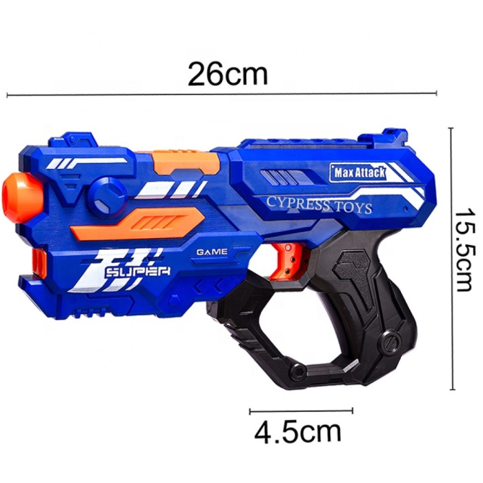 Pistol tip NERF GUN de jucărie cu gloanțe moi EVA, încărcător, tragere manuală, set cu 14 proiectile [5]