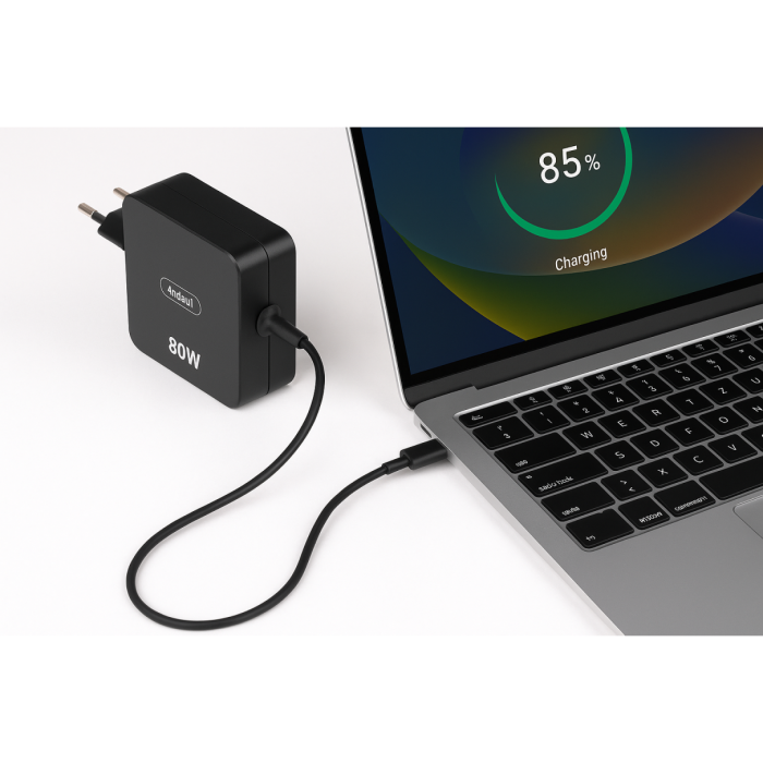Încărcător  laptop și telefon USB-C 80W fast charge, protecție inteligentă, compact [3]