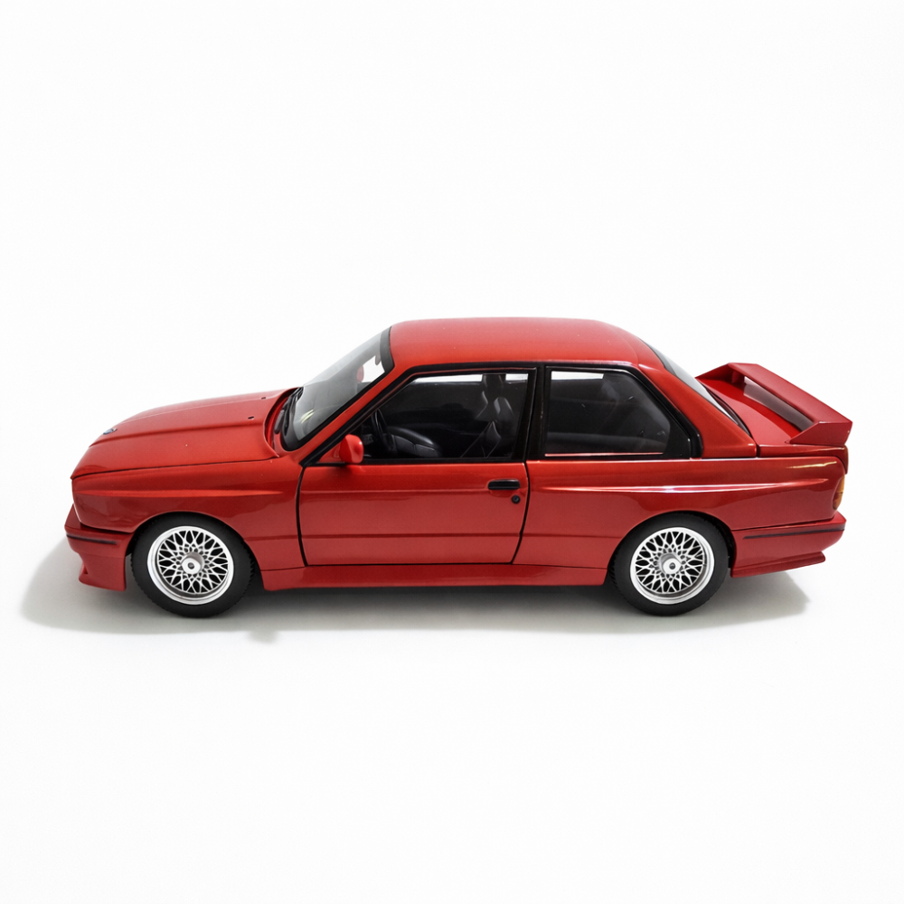 Machetă Auto BMW M3 E30 Roșu Metalizat, Metal, Scara 1:24 [2]