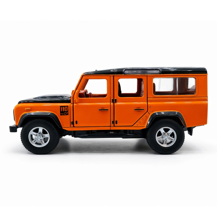 Machetă Auto Land Rover Defender 110 Portocaliu, Metal, Scara 1:32 [4]
